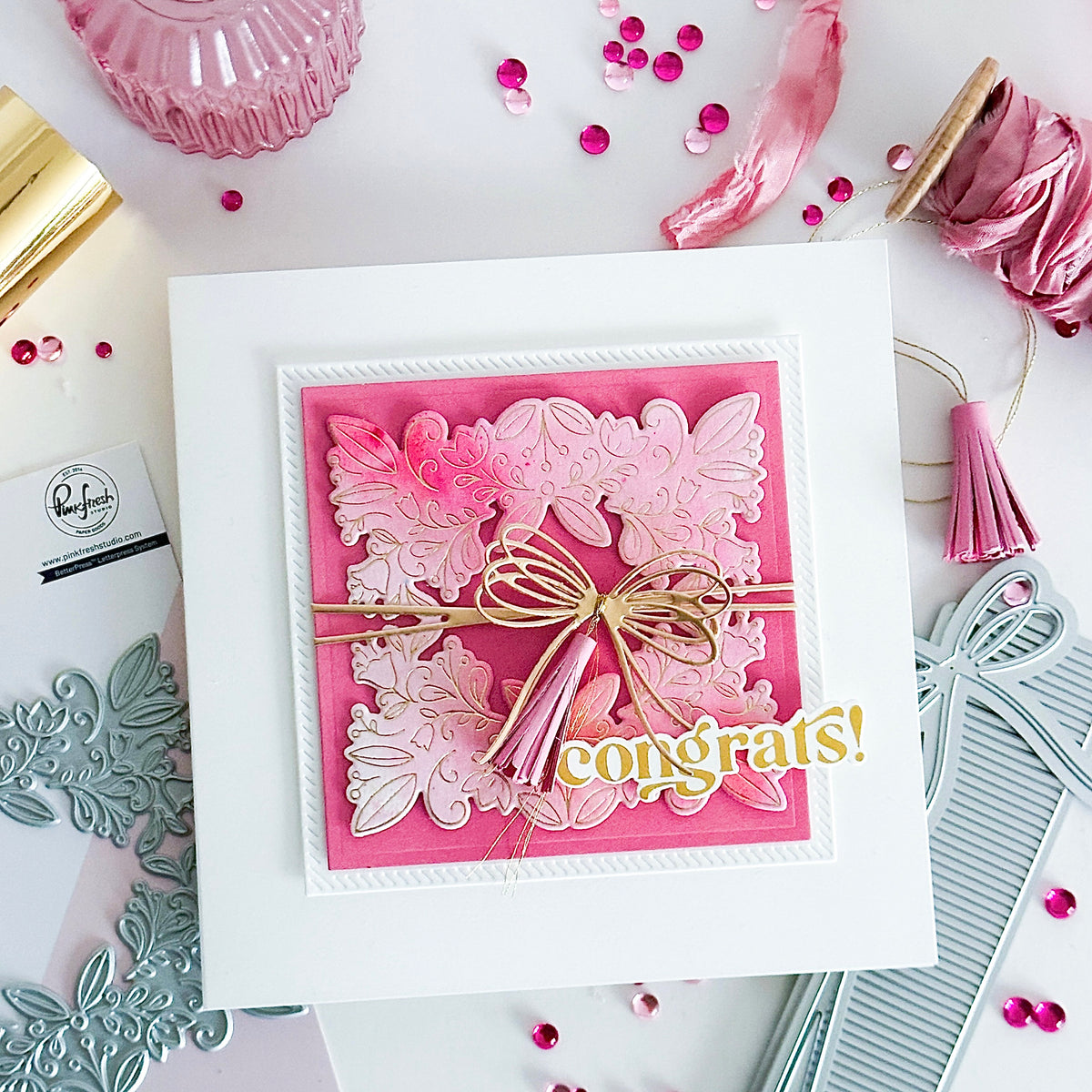 Floral Square Frame die