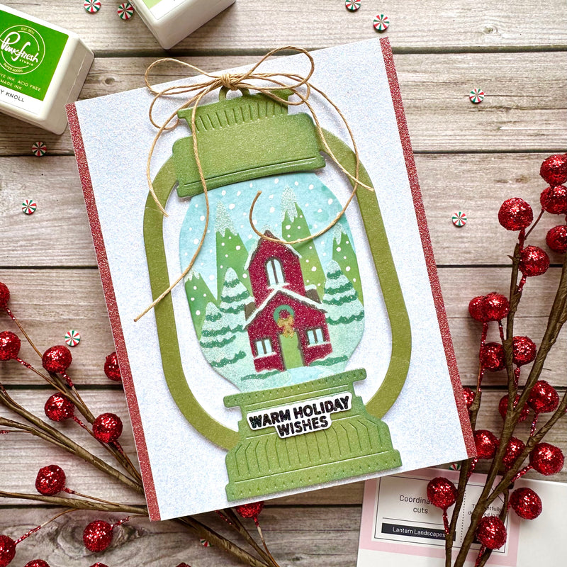 Lantern Landscapes: Snowy Cottage stencil