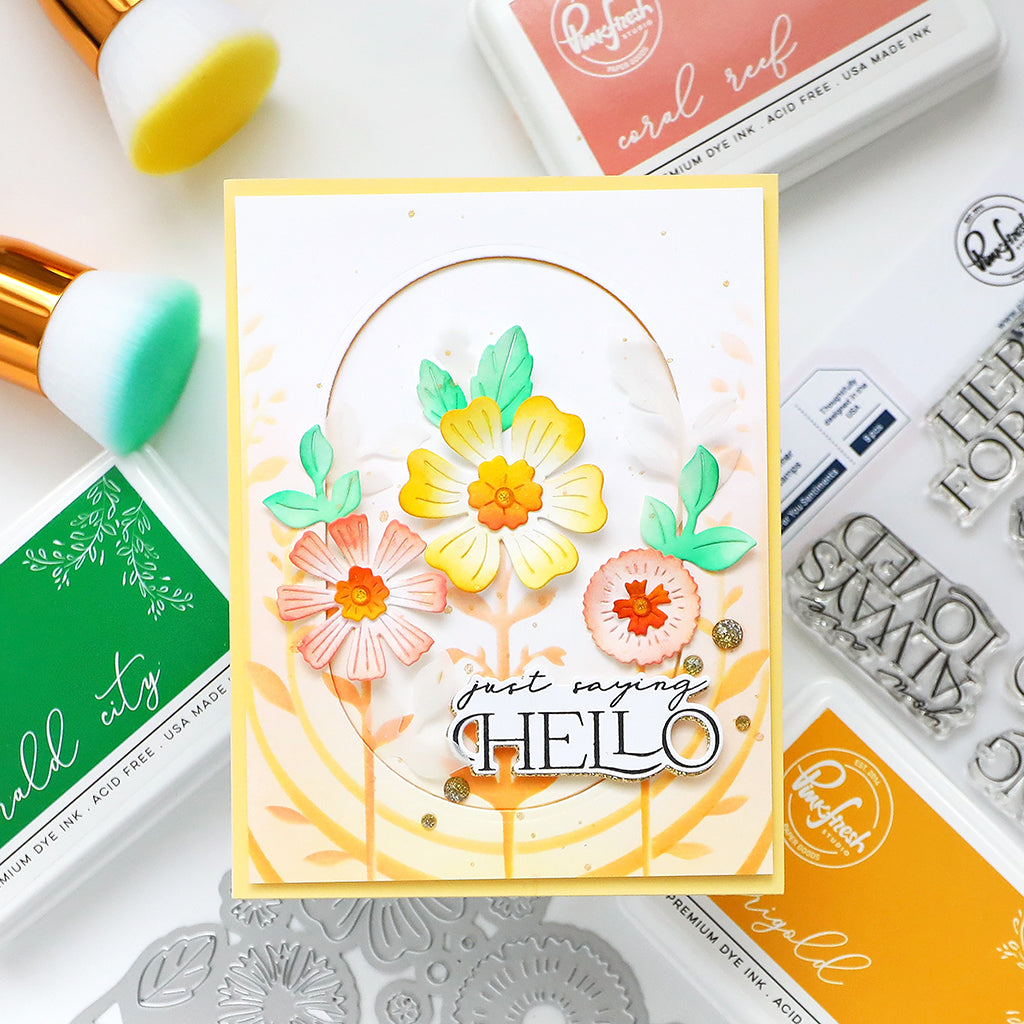 Art Deco Floral Arch stencil