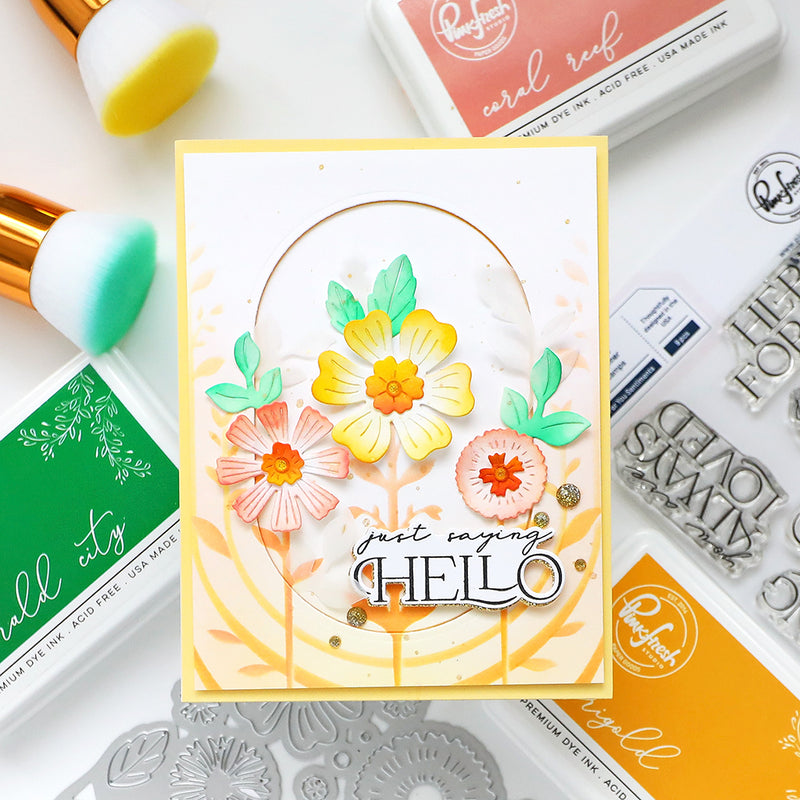 Art Deco Floral Arch stencil