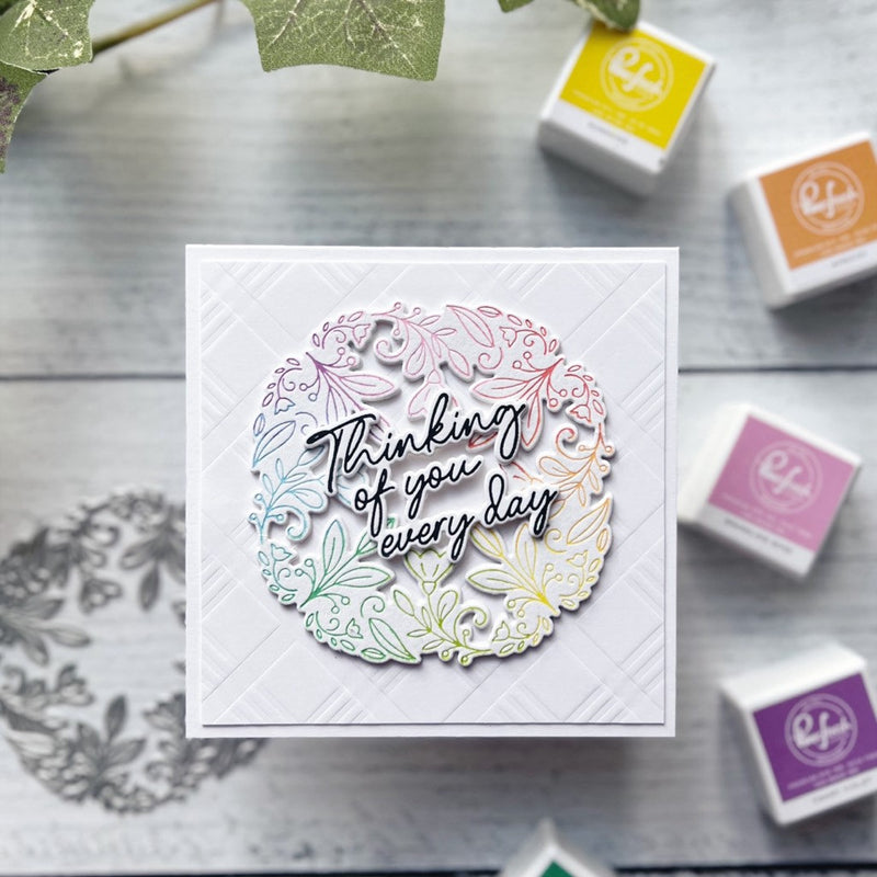Floral Round Frame press plate