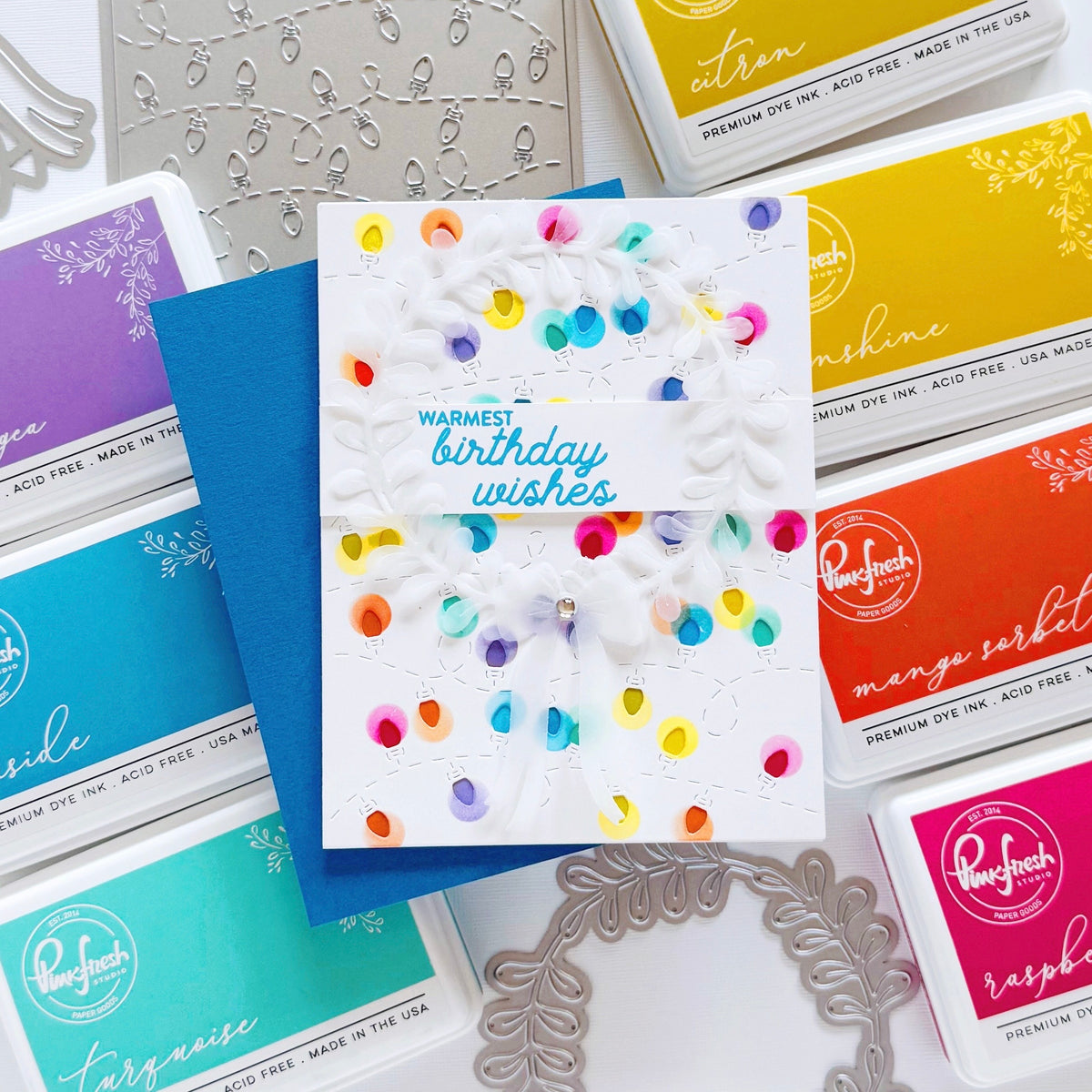 Tied with Cheer die & stencil bundle