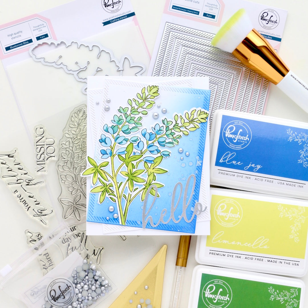 Bluebonnet Bliss stencil
