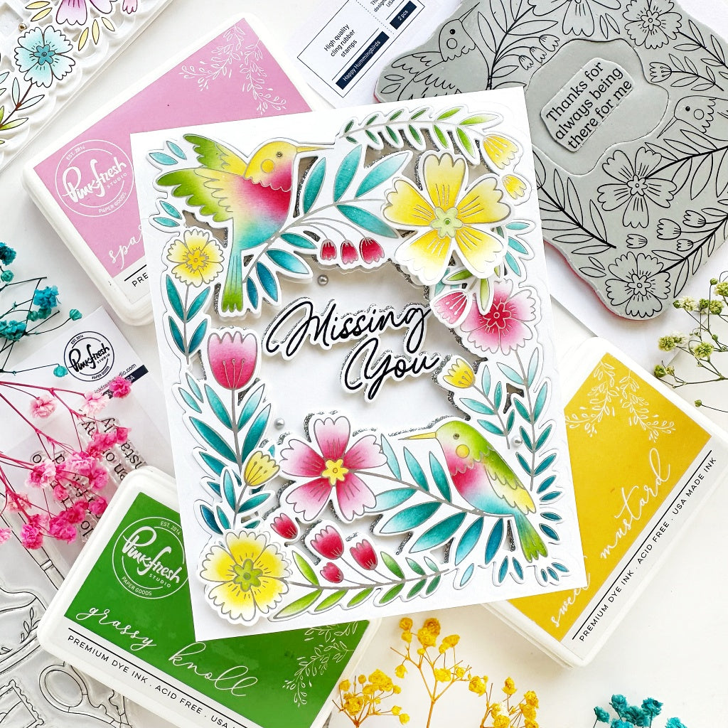 Happy Hummingbirds cling stamp