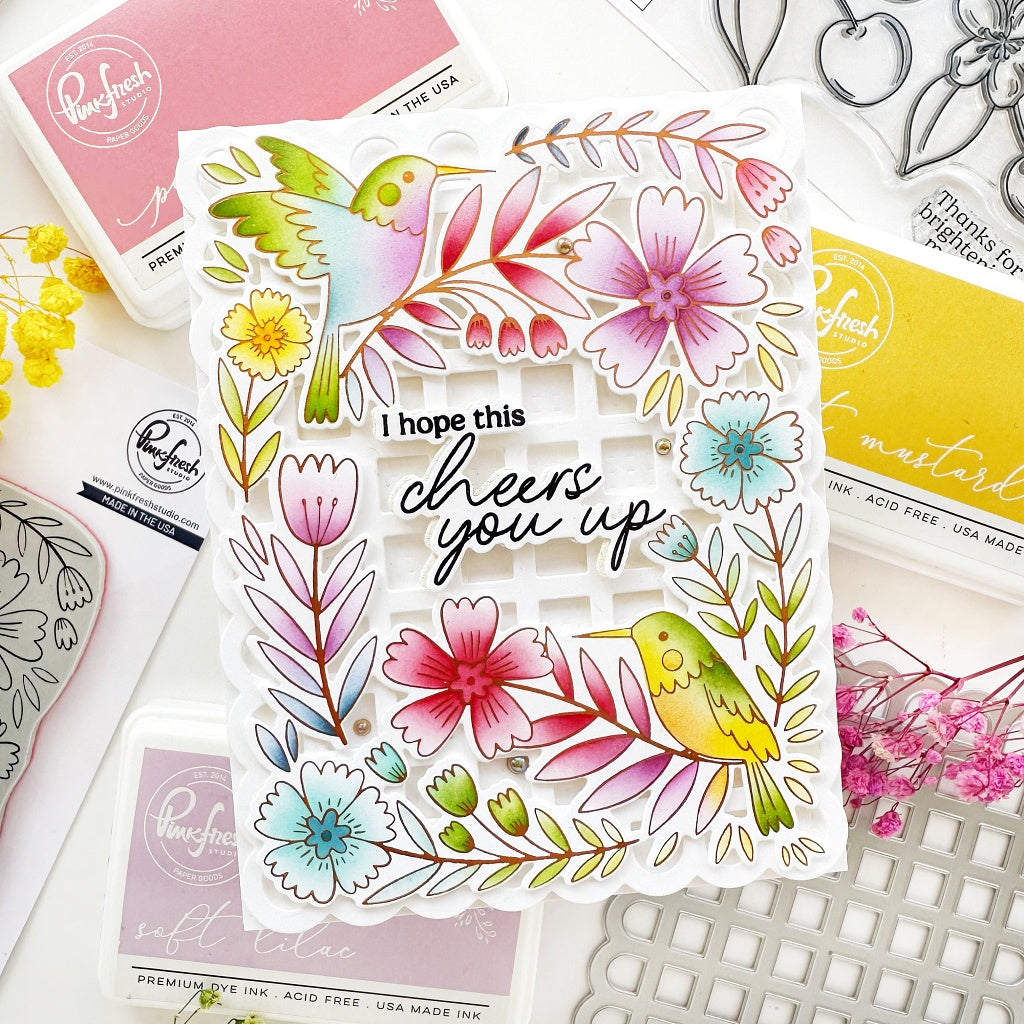 Happy Hummingbirds cling stamp