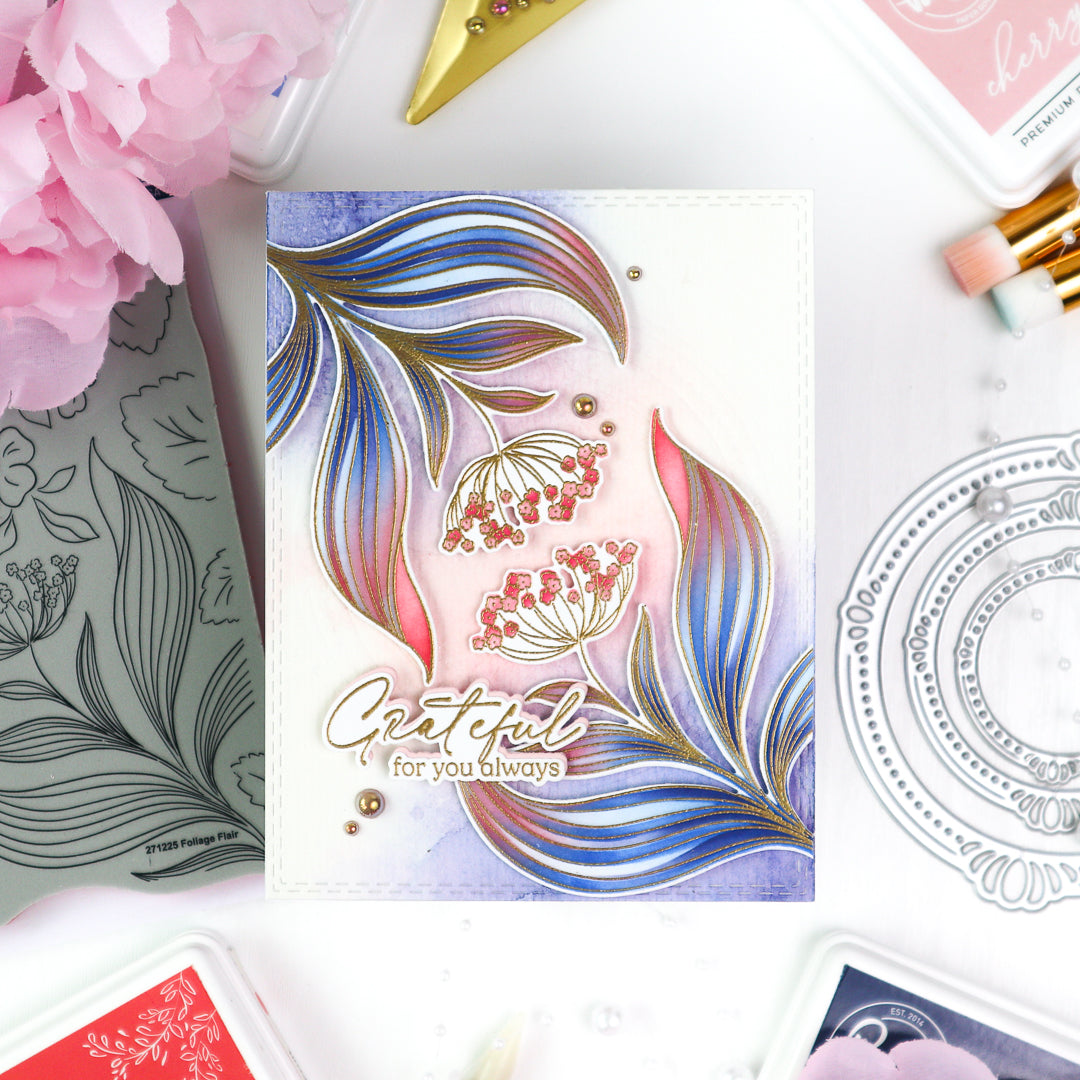 Foliage Flair cling stamp