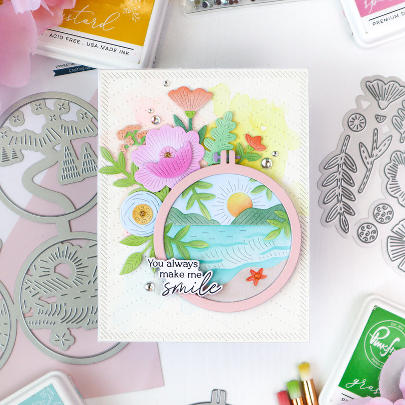Embroidered Blooms stencil