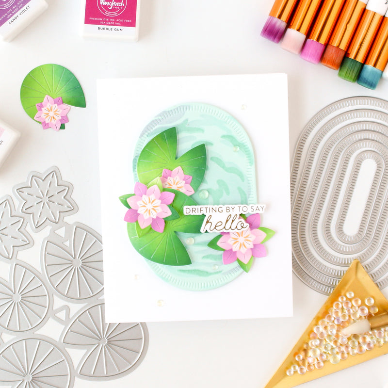 Tranquil Water Lilies stencil