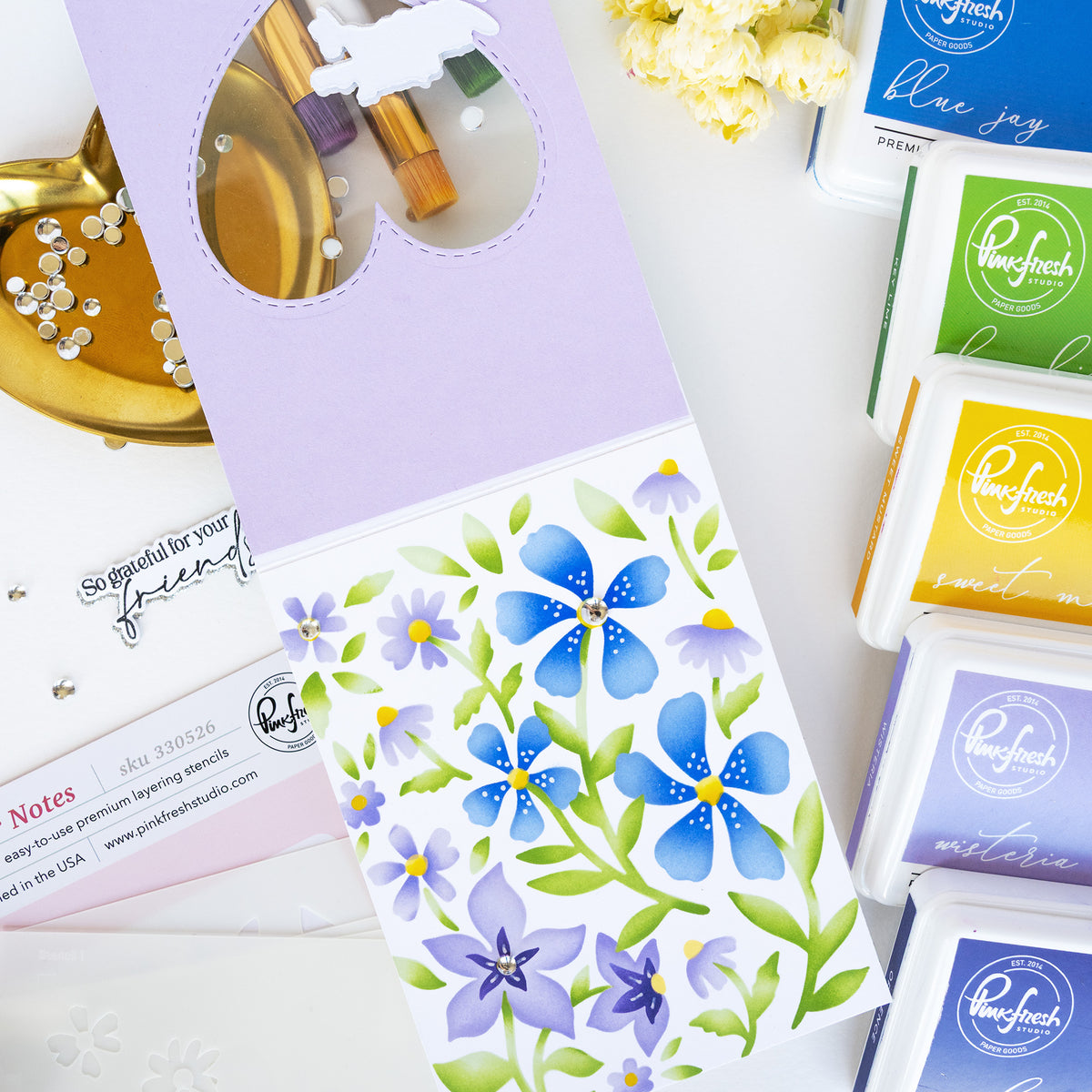 Wildflower Notes stencil
