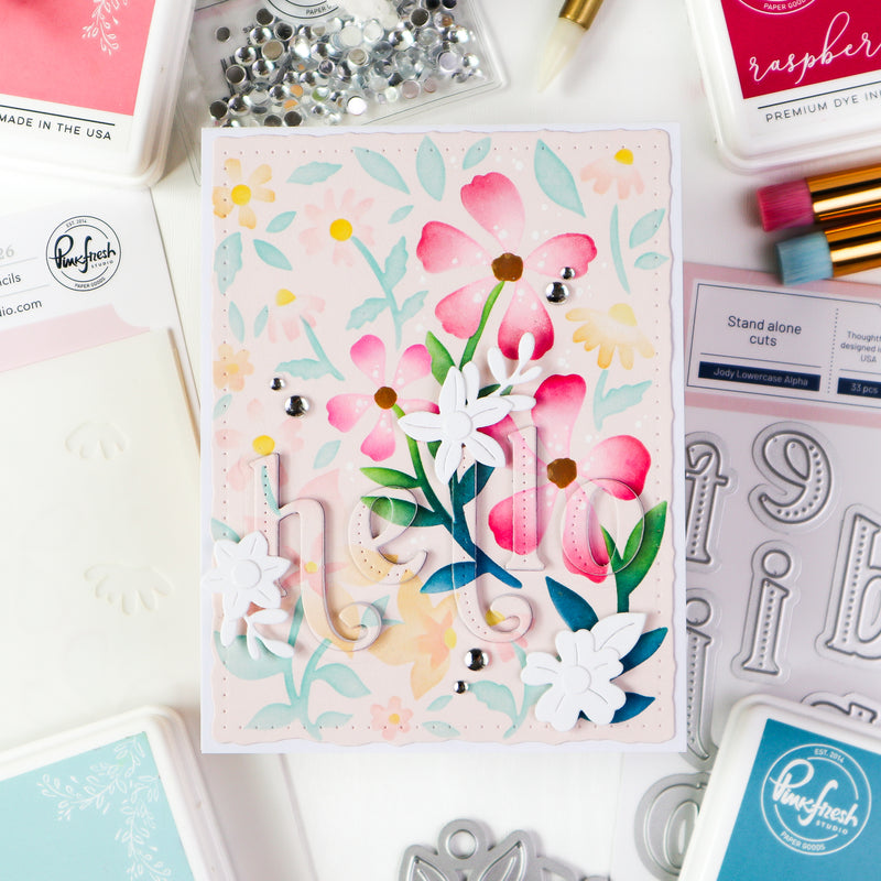 Wildflower Notes stencil