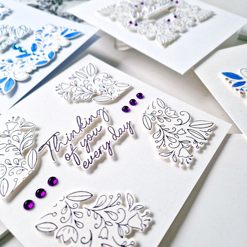 Floral Square Frame die