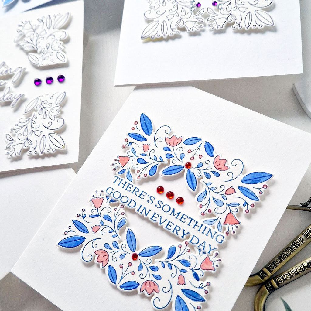 Floral Square Frame die