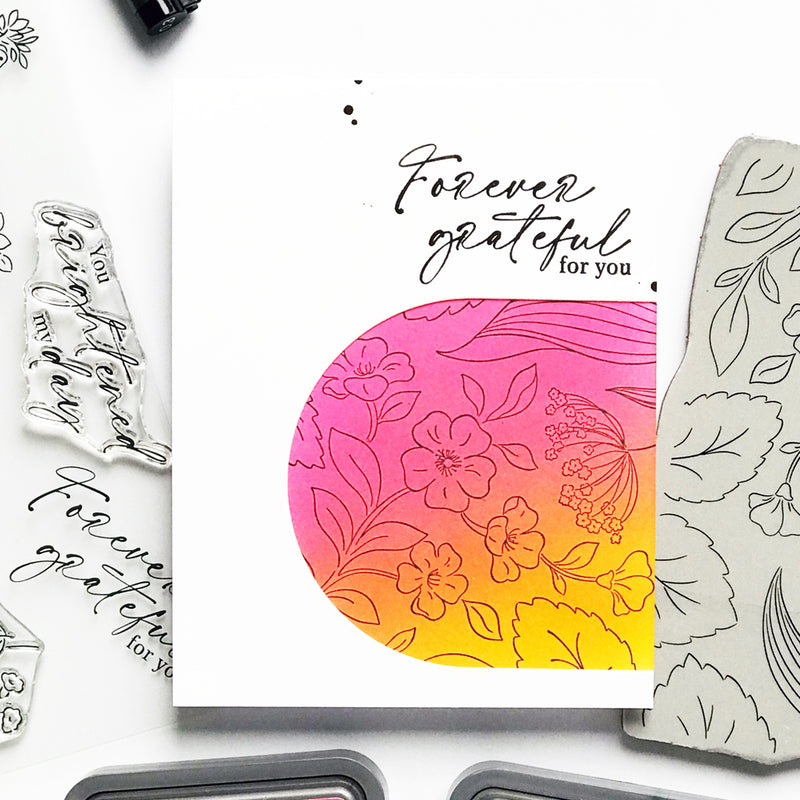 Foliage Flair cling stamp