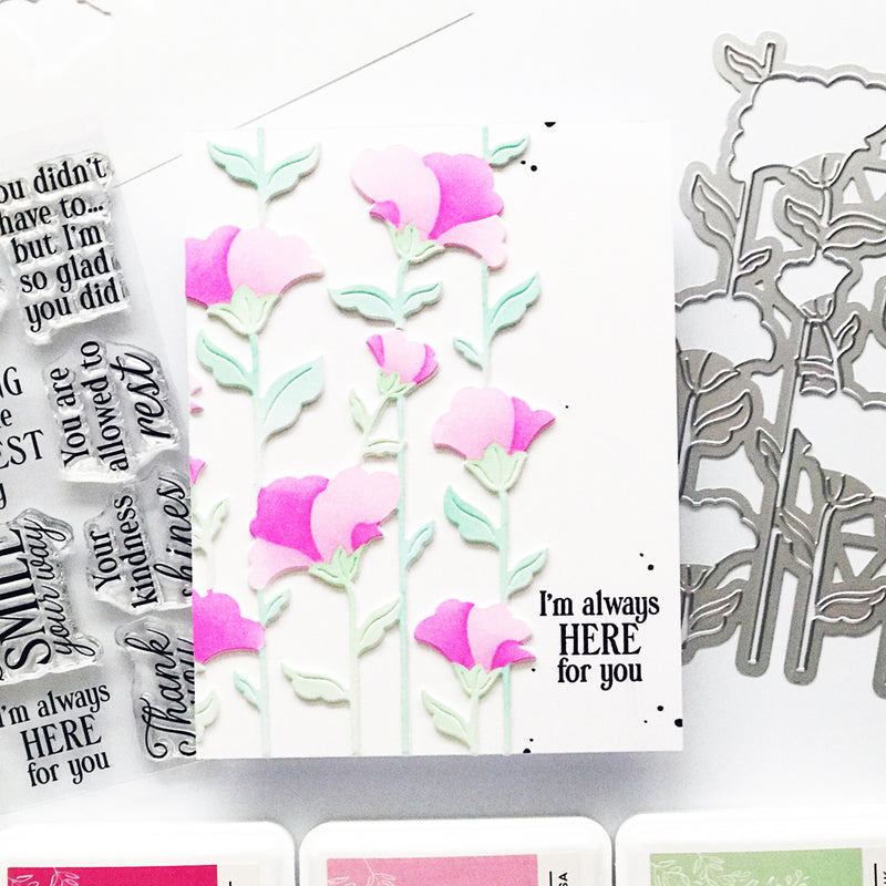 Rising Wildflowers stencil