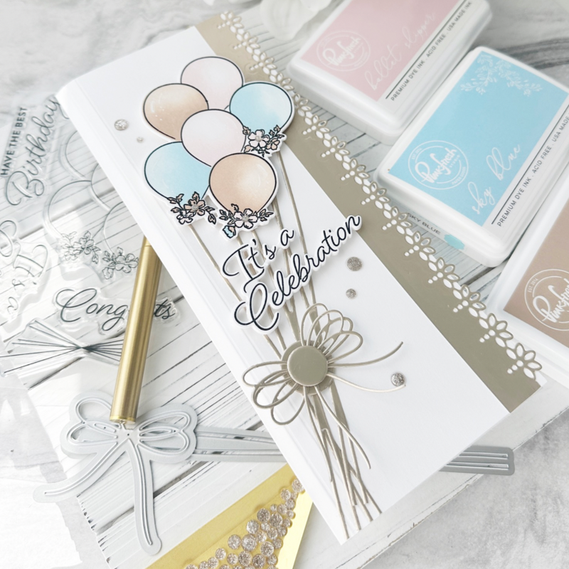 Ribbons & Balloons stencil