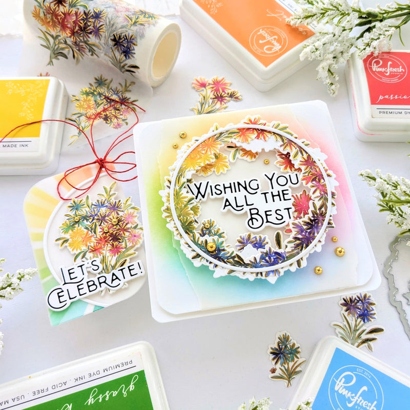 Rainbow Daisies washi