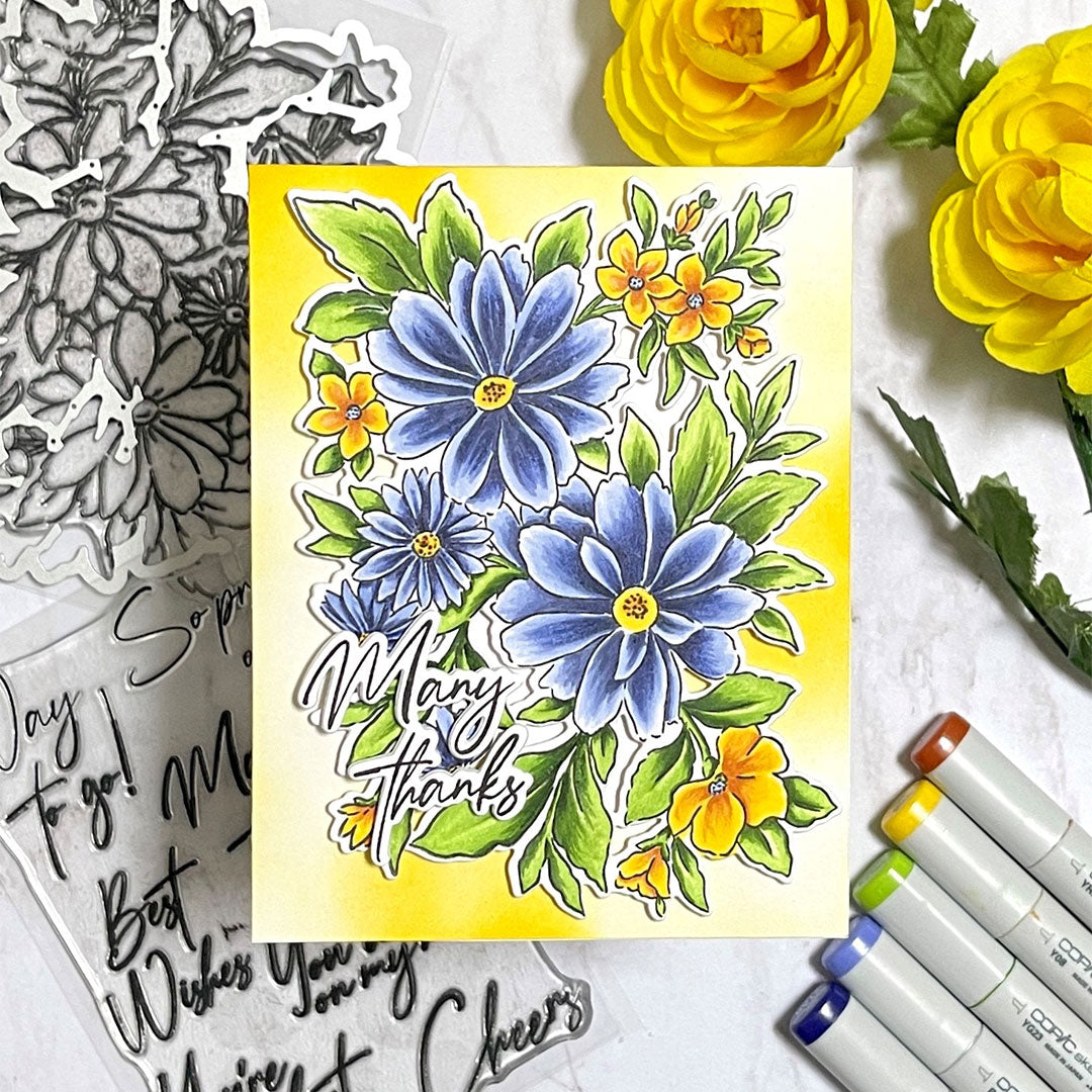 Painted Daisies stamp
