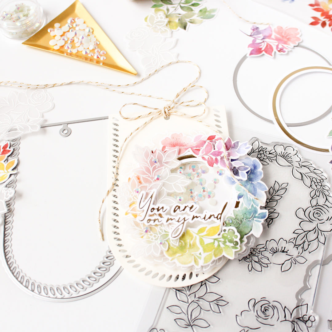 Rainbow Floral Washi stamp