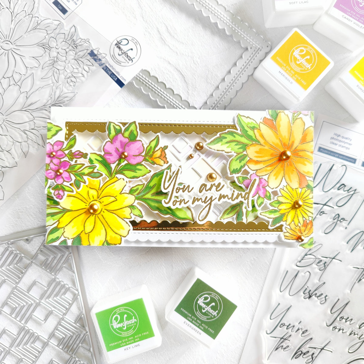 Painted Daisies layering stencil