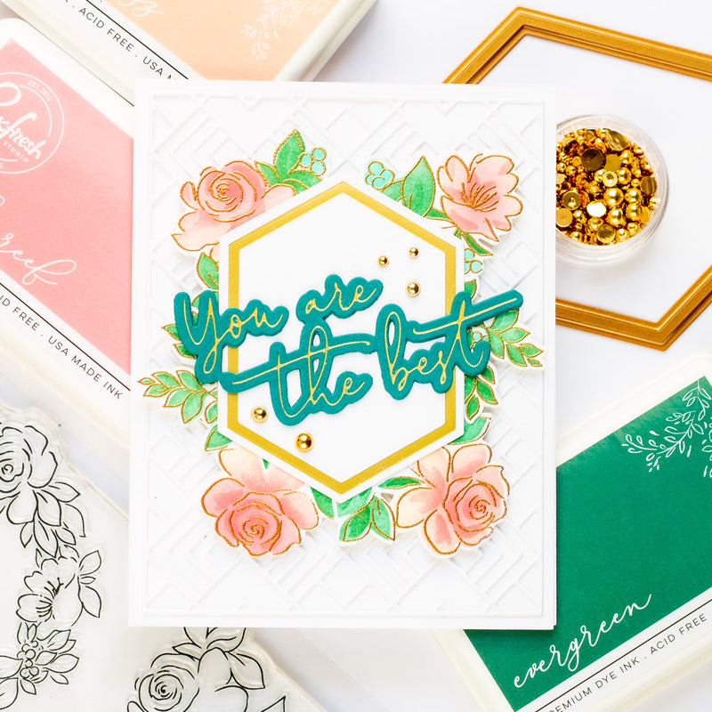 Rainbow Floral Washi die