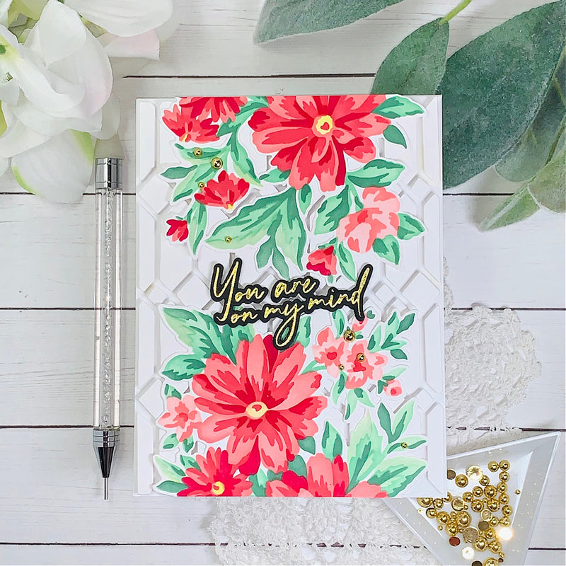 Painted Daisies layering stencil