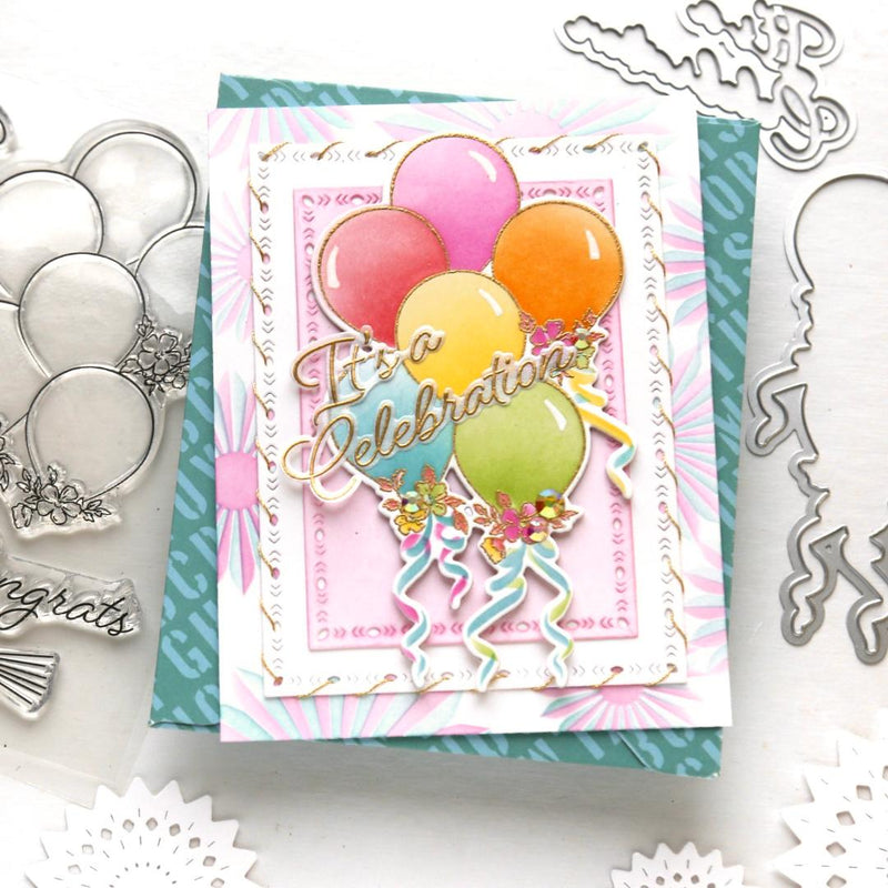 Ribbons & Balloons stencil