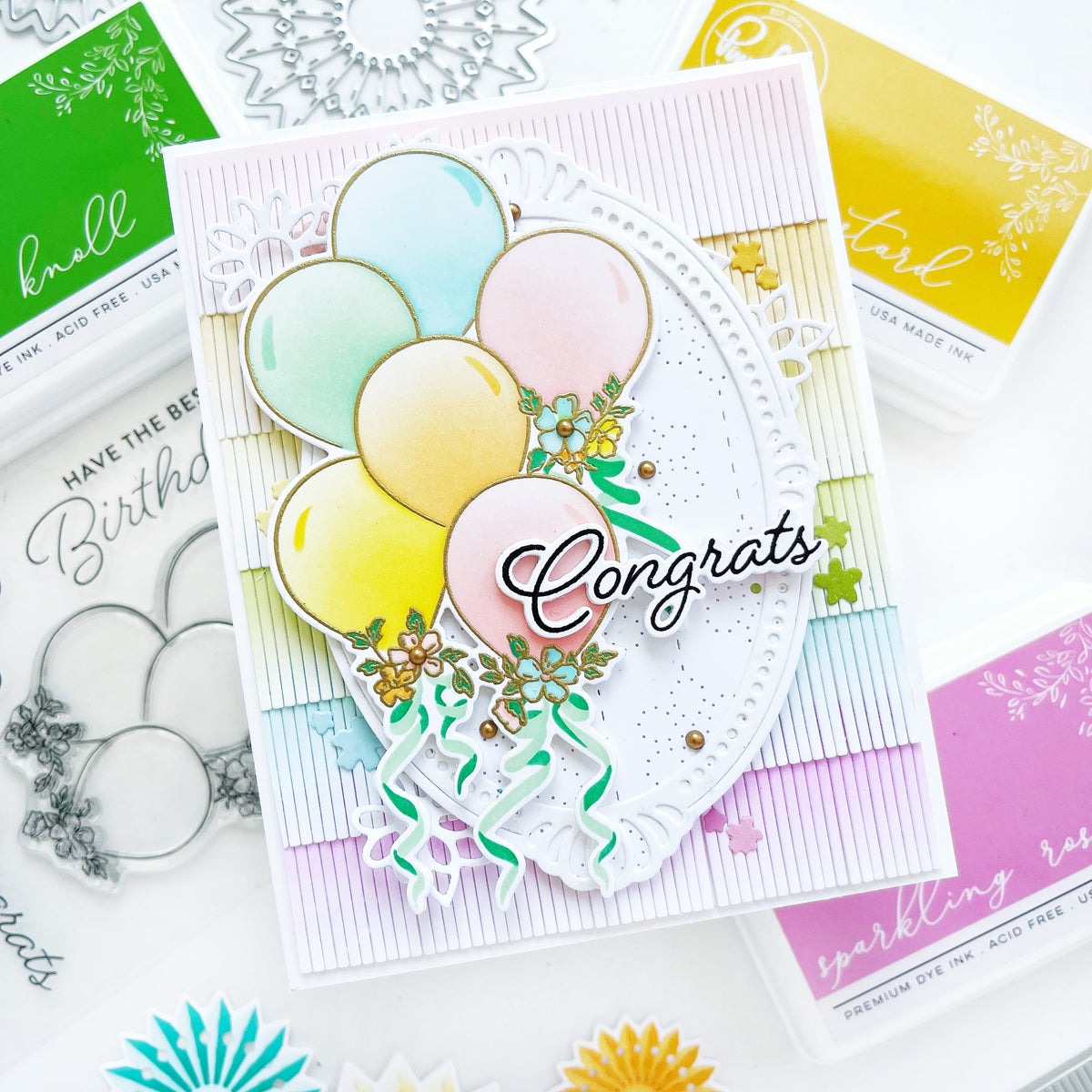 Ribbons & Balloons stencil